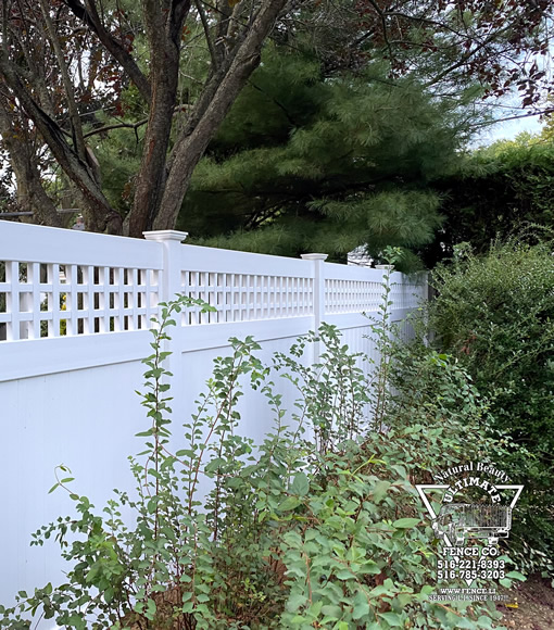 Old English Fence Top, Privacy Bottom, Angle View