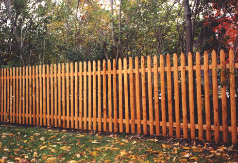 CPS344 Cedar Spaced Picket Wood Fence