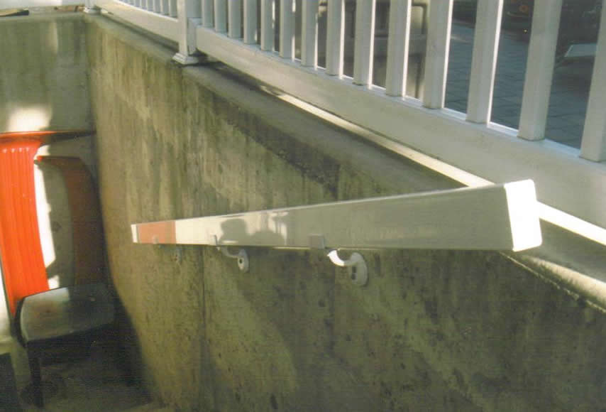 PVC Rail Attached to Wall as Handrail