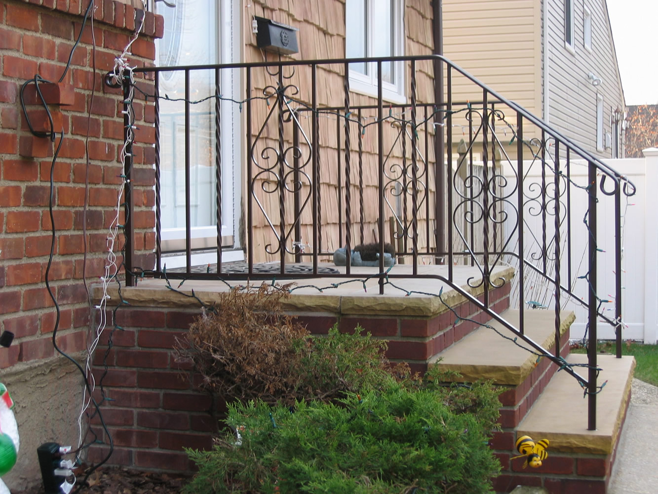 Wrought Iron Railing, Style #1 in Black