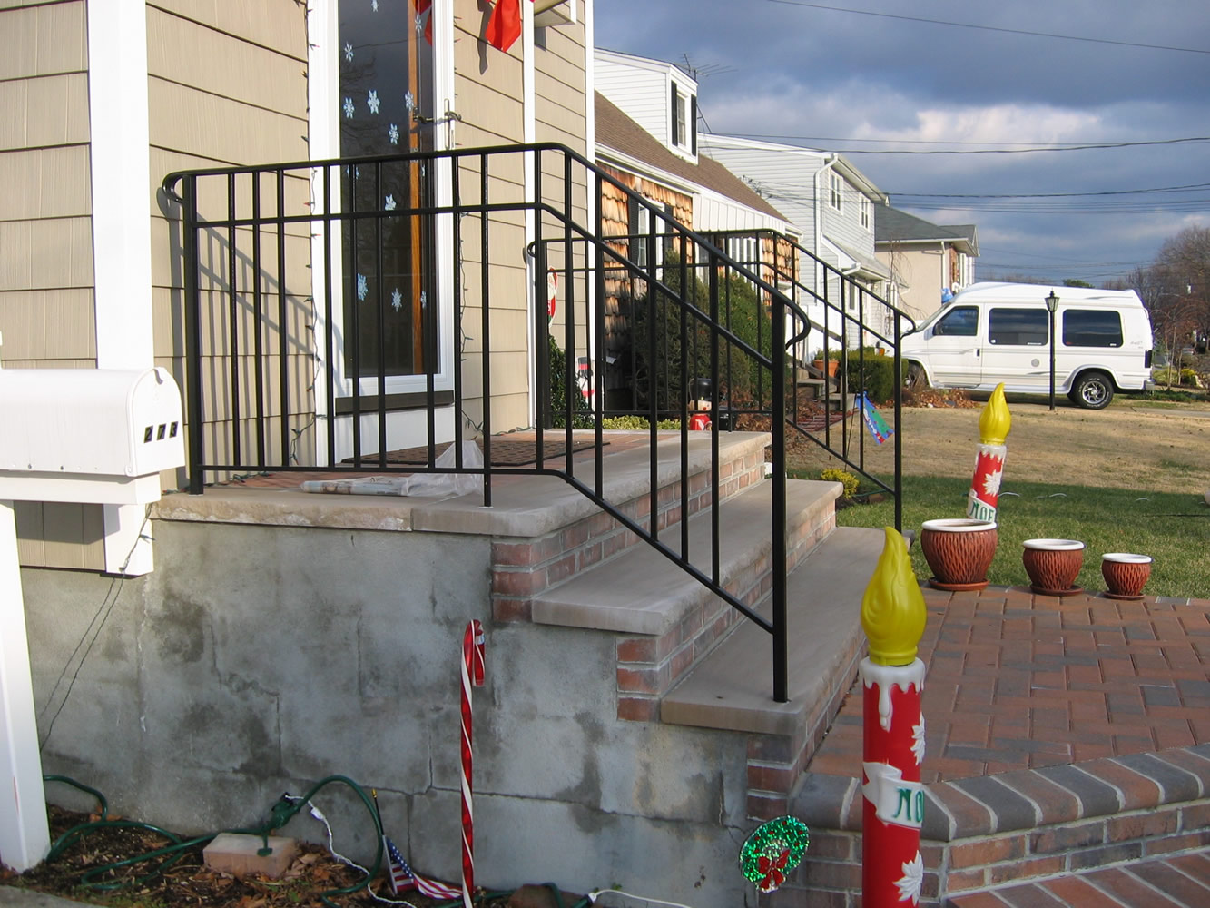 Wrought Iron Railing, Style #4 in Black
