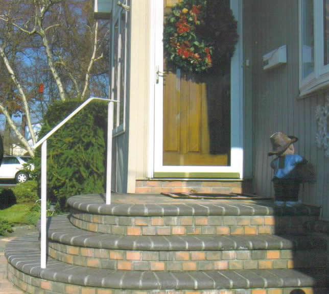 Wrought Iron Handrail Installed with no Pickets