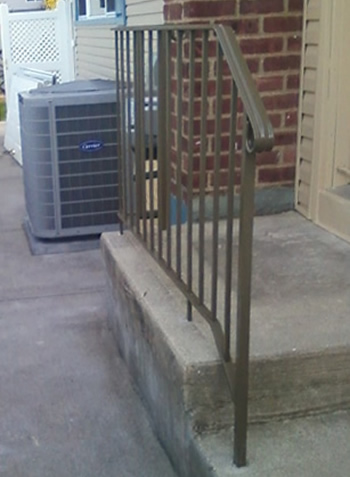 Wrought Iron Railing, Style #2 in Dark Umbra