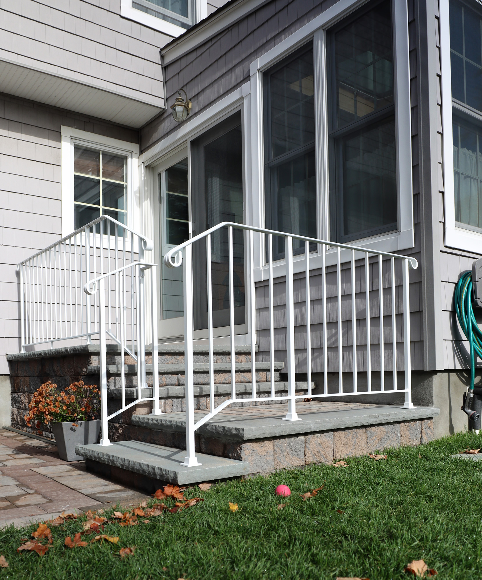 Wrought Iron Railing, Style #2 in White