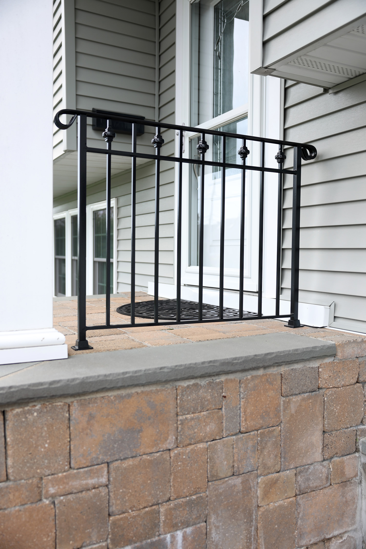 Wrought Iron Railing, Style #3 in Black