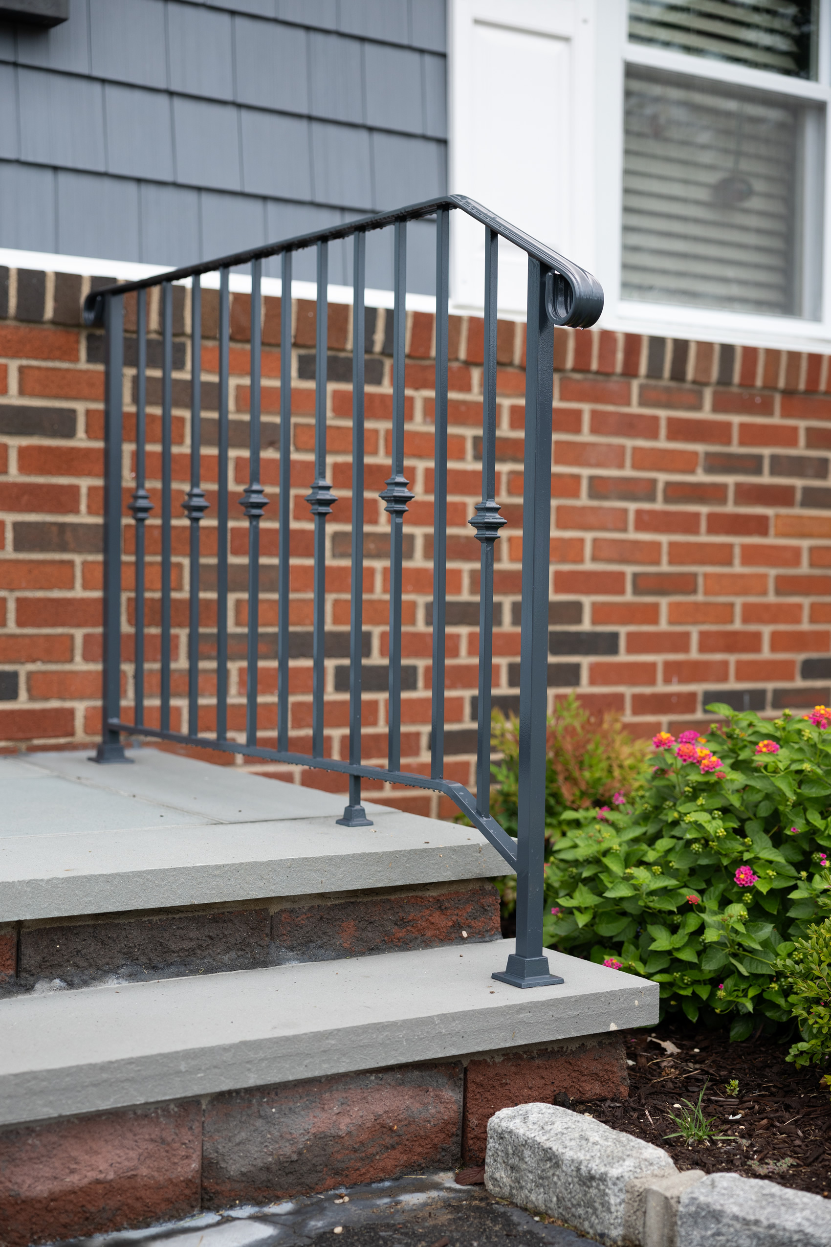 Wrought Iron Railing, Style #9 in Black