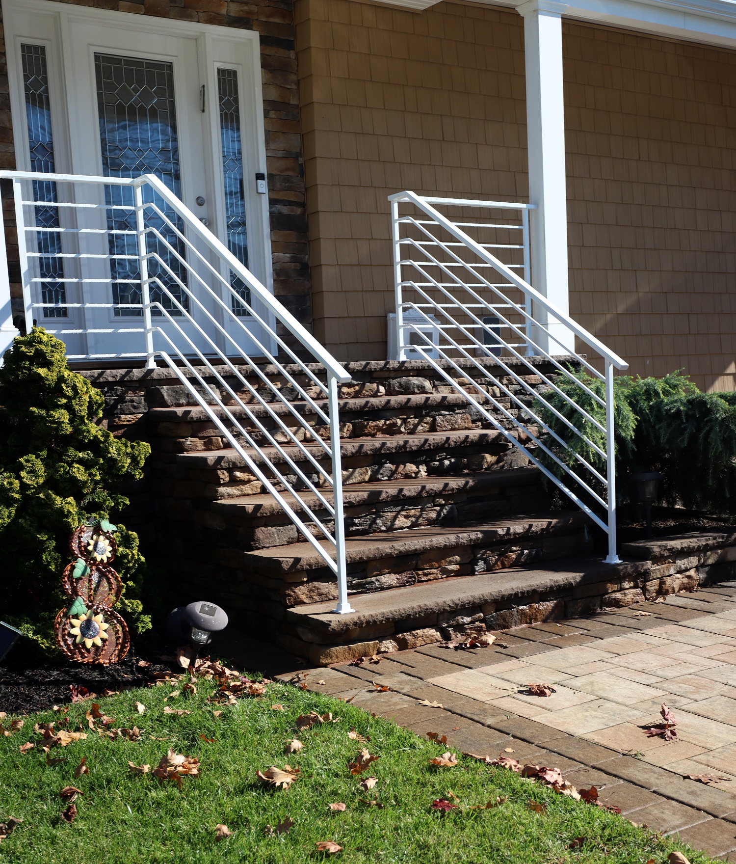 Wrought Iron Railing, Style #10 in White